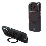 Apple iPhone 18 Pro Kılıf Mercedes Benz Orjinal Lisanslı M-safe Şarj Özellikli 360 Derece Dönebilen Standlı Metal Logolu Sert PC Kapak