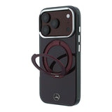 Apple iPhone 18 Pro Kılıf Mercedes Benz Orjinal Lisanslı M-safe Şarj Özellikli 360 Derece Dönebilen Standlı Metal Logolu Sert PC Kapak