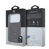 Apple iPhone 18 Pro Kılıf Mercedes Benz Orjinal Lisanslı M-safe Şarj Özellikli 360 Derece Dönebilen Standlı Metal Logolu Sert PC Kapak