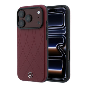 Apple iPhone 18 Pro Kılıf Mercedes Benz Orjinal Lisanslı M-safe Şarj Özellikli 3D Metal Logolu Crossed Lines Kapak