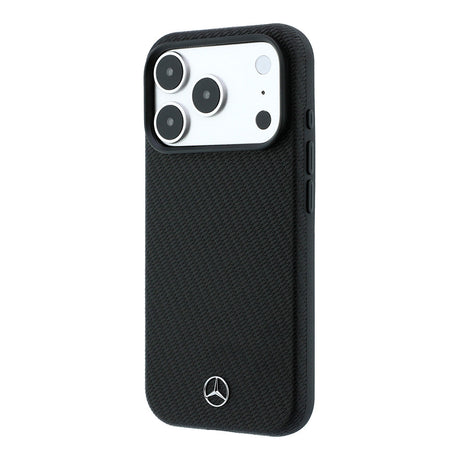 Apple iPhone 18 Pro Kılıf Mercedes Benz Orjinal Lisanslı M-safe Şarj Özellikli 3D Metal Logolu Wrap Wood Deri Kapak