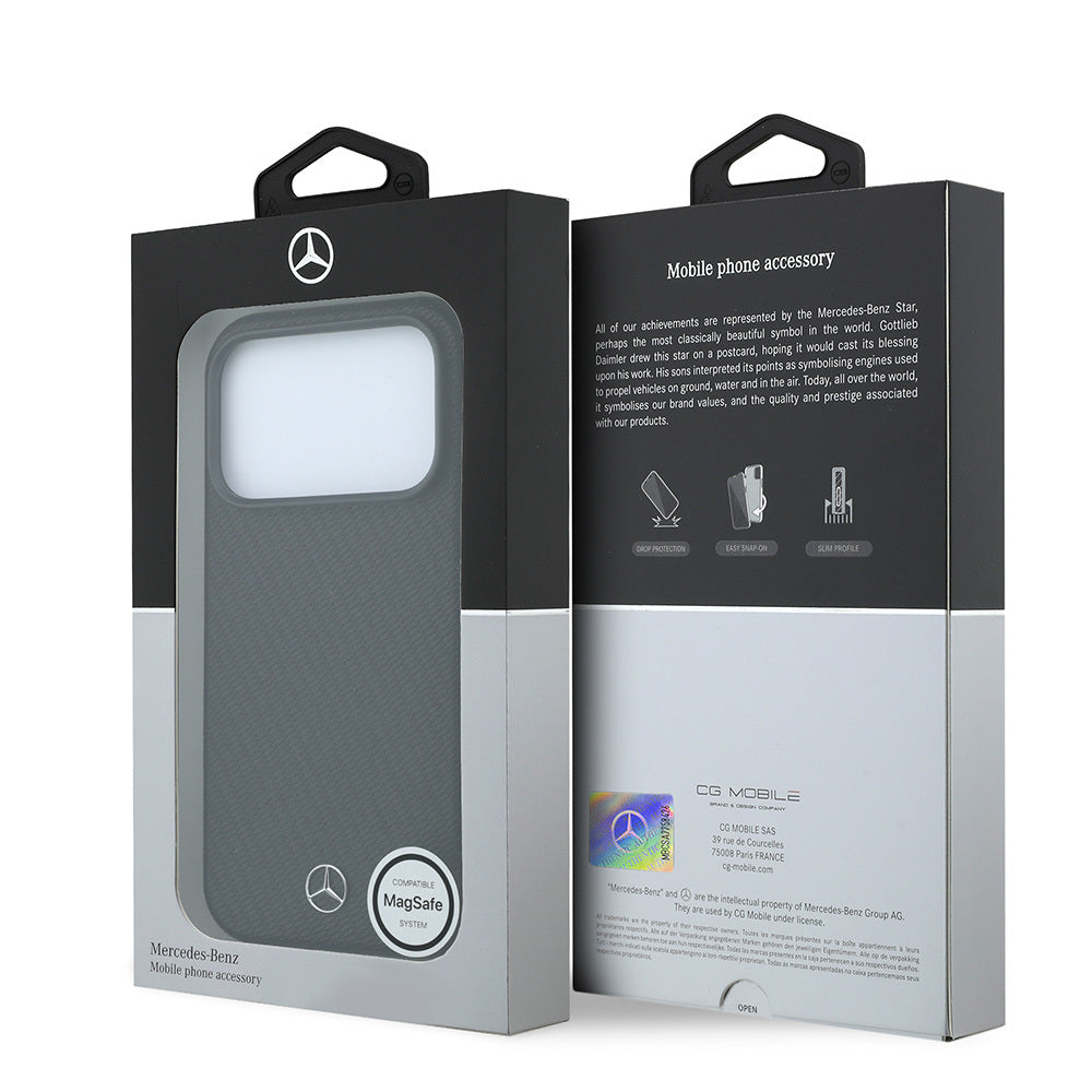 Apple iPhone 18 Pro Kılıf Mercedes Benz Orjinal Lisanslı M-safe Şarj Özellikli 3D Metal Logolu Wrap Wood Deri Kapak