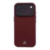 Apple iPhone 18 Pro Kılıf Mercedes Benz Orjinal Lisanslı M-safe Şarj Özellikli 3D Metal Logolu Wrap Wood Deri Kapak