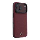 Apple iPhone 18 Pro Kılıf Mercedes Benz Orjinal Lisanslı M-safe Şarj Özellikli 3D Metal Logolu Wrap Wood Deri Kapak