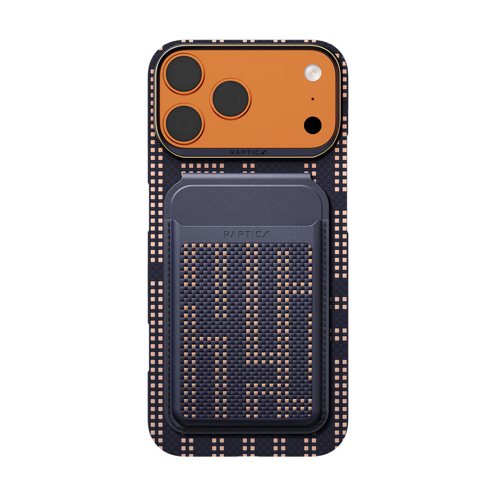 Apple iPhone 18 Pro Kılıf Raptic 2in1 Bundle Kit Aramid Skin Grid Serisi Kartlık ve Karbon Kapak
