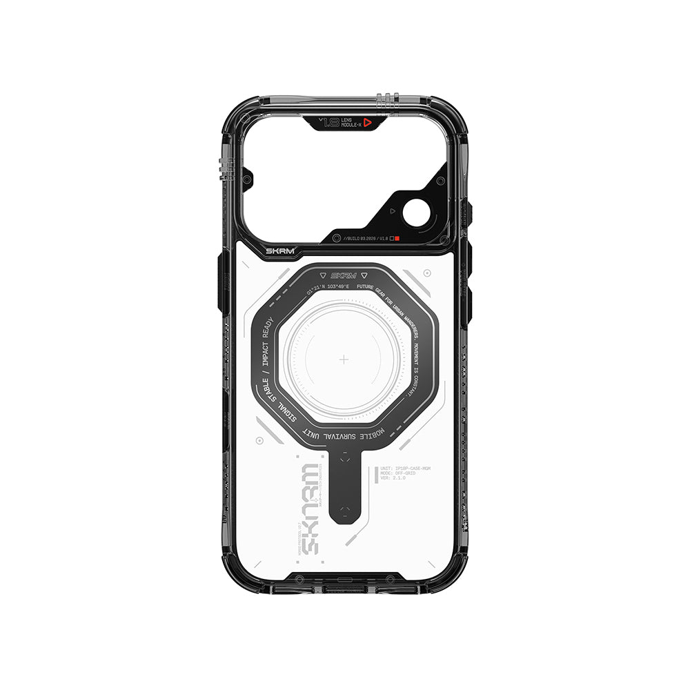 Apple iPhone 18 Pro Kılıf SkinArma M-safe Şarj Özellikli Airbag Tasarımlı Magma Kapak