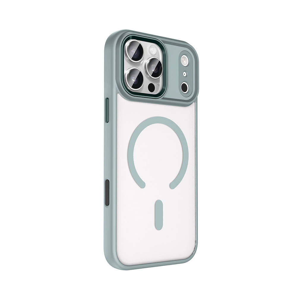 Apple iPhone 18 Pro Kılıf Wireless Şarj Özellikli Zore Krom M-safe Silikon Kapak
