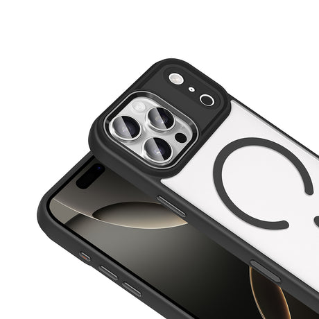 Apple iPhone 18 Pro Kılıf Wireless Şarj Özellikli Zore Krom M-safe Silikon Kapak