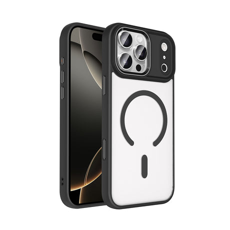 Apple iPhone 18 Pro Kılıf Wireless Şarj Özellikli Zore Krom M-safe Silikon Kapak