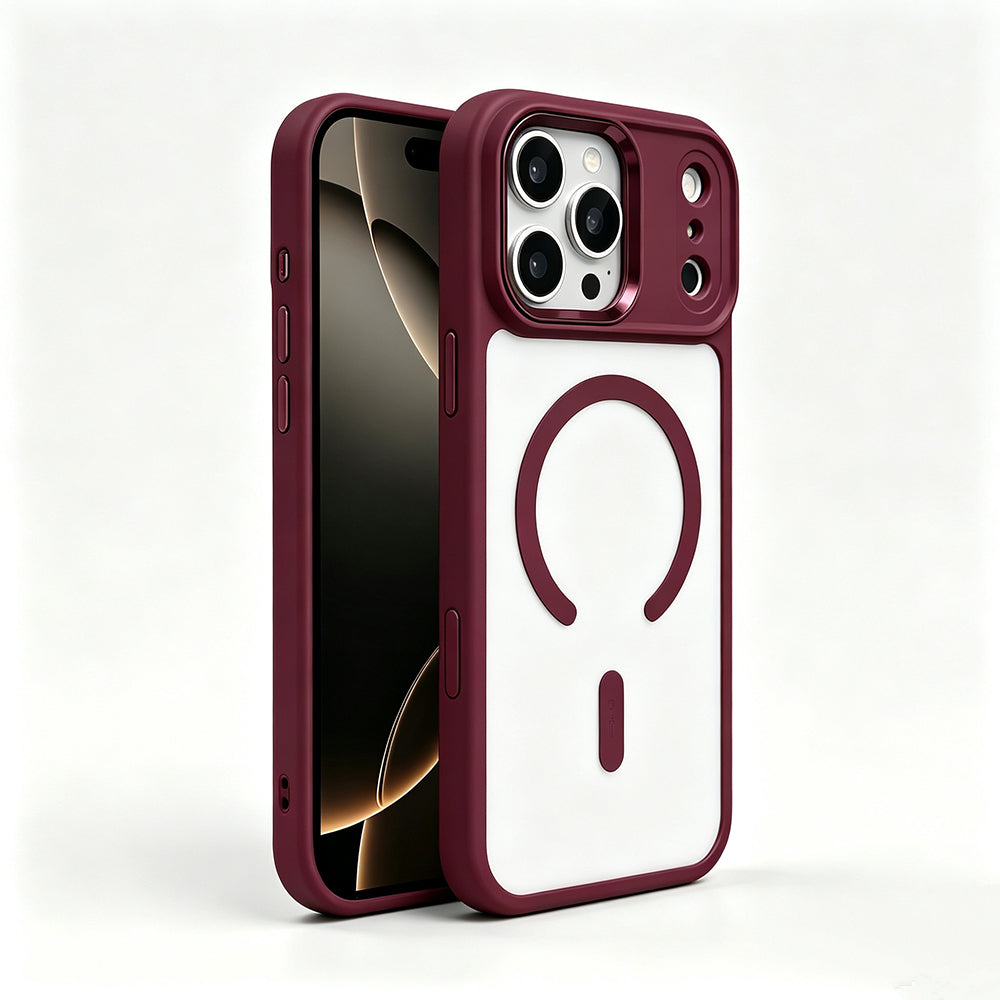 Apple iPhone 18 Pro Kılıf Wireless Şarj Özellikli Zore Krom M-safe Silikon Kapak