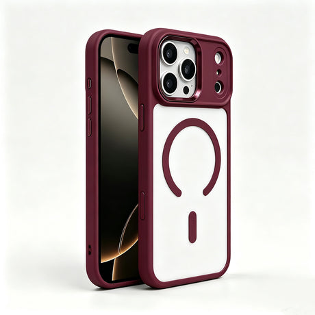 Apple iPhone 18 Pro Kılıf Wireless Şarj Özellikli Zore Krom M-safe Silikon Kapak
