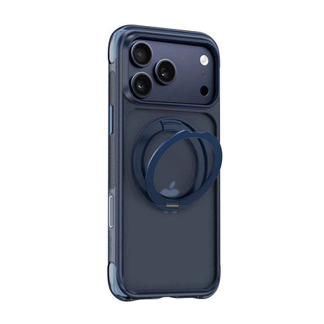 Apple iPhone 18 Pro Kılıf Wiwu AG-203 AeroGuard Ultra Serisi M-safe Şarj Özellikli Airbag Tasarımlı Standlı Kapak
