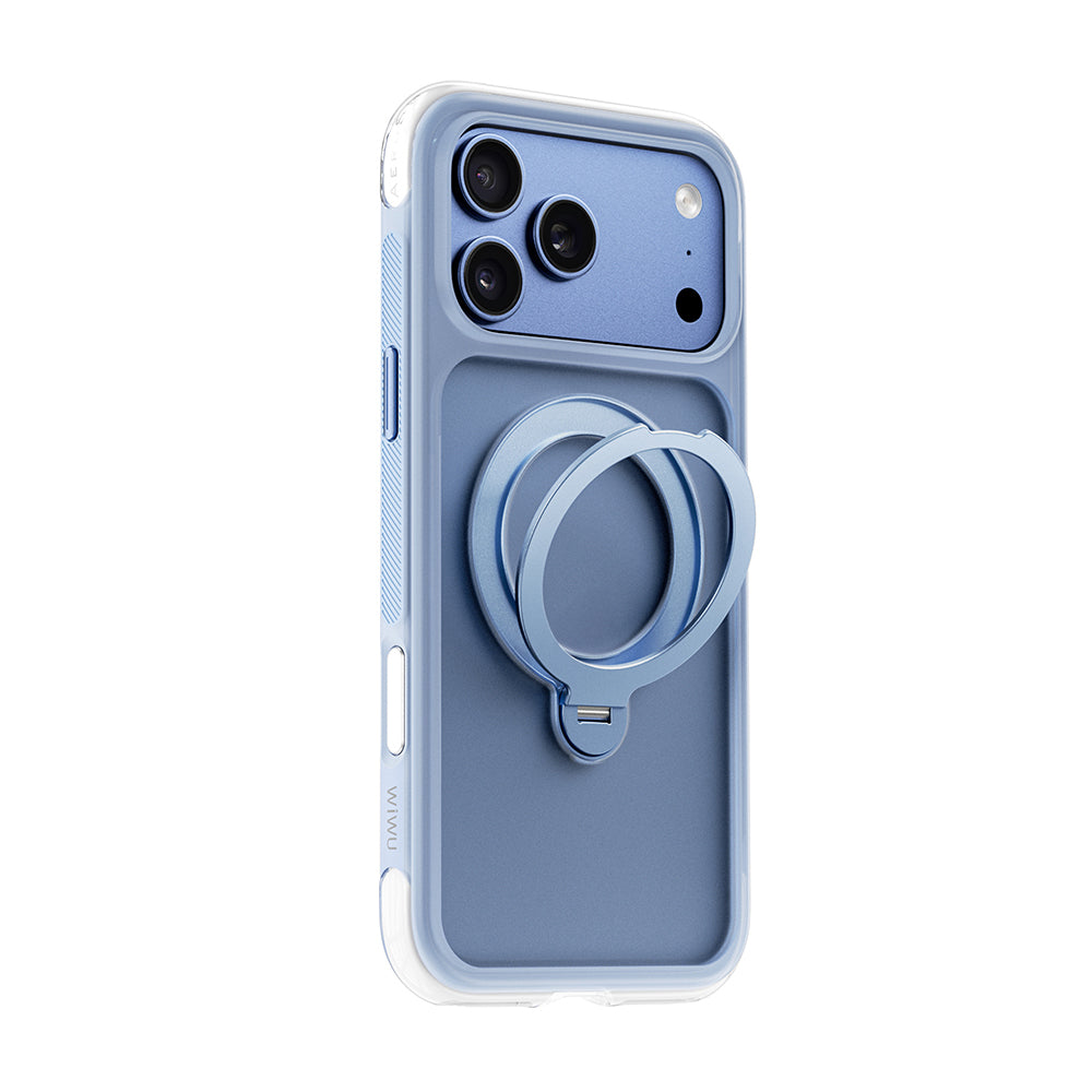 Apple iPhone 18 Pro Kılıf Wiwu AS-203 AeroShield Ultra Serisi M-safe Şarj Özellikli Airbag Tasarımlı Standlı Kapak
