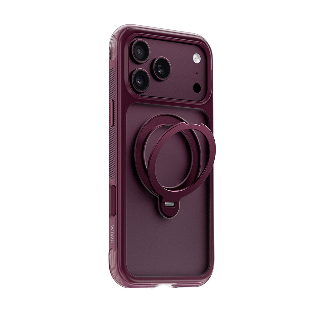 Apple iPhone 18 Pro Kılıf Wiwu AS-203 AeroShield Ultra Serisi M-safe Şarj Özellikli Airbag Tasarımlı Standlı Kapak