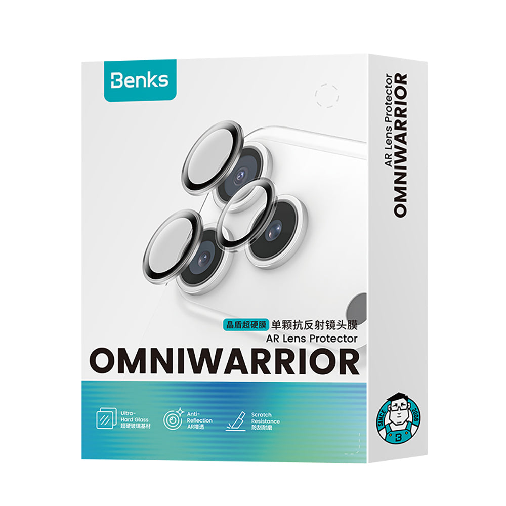Apple iPhone 18 Pro Max Benks OmniWarrior Kamera Lens Koruyucu + Kolay Uygulama Aparatlı