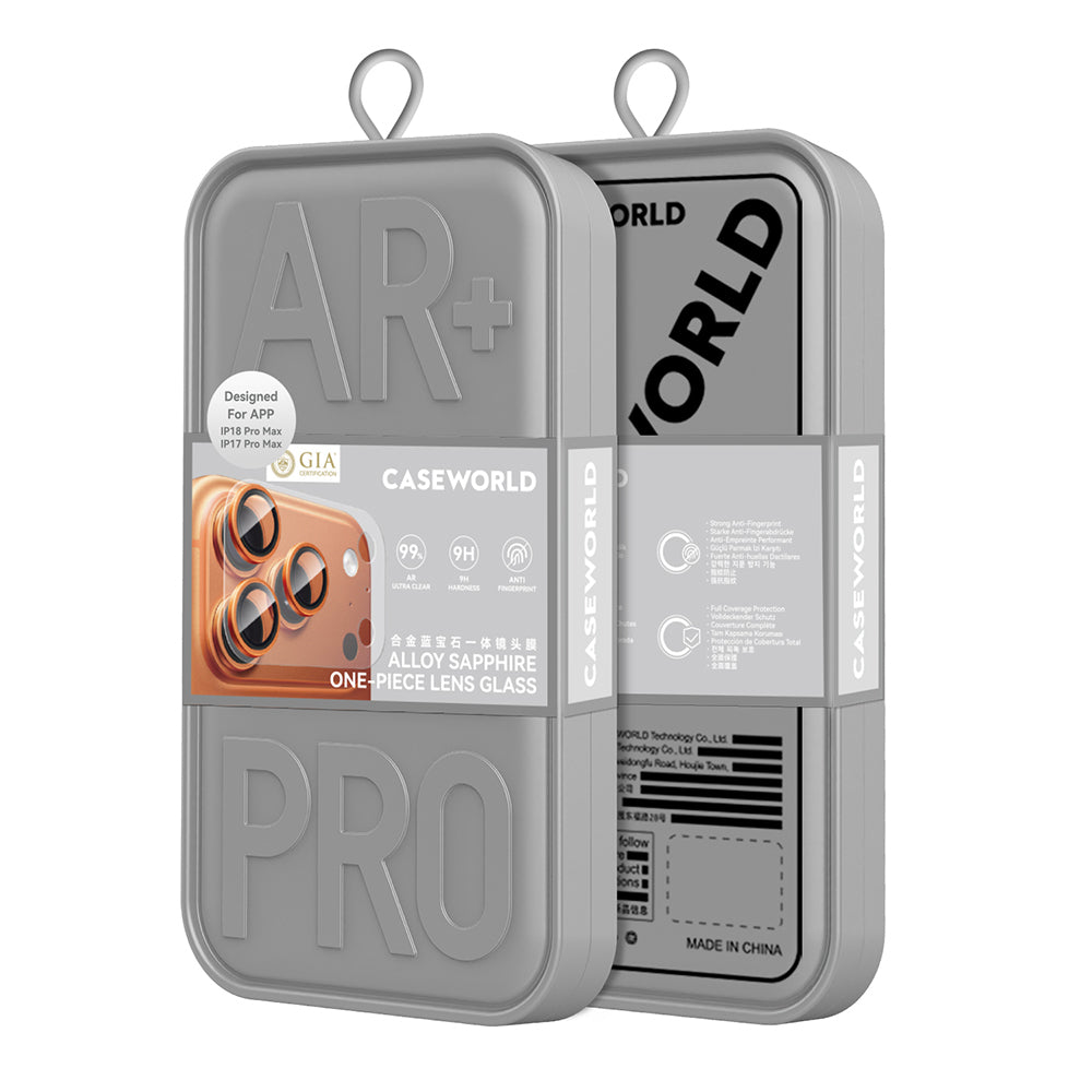Apple iPhone 18 Pro Max CaseWorld Alloy Sapphire Safir One-Piece Anti Reflective Safir Kamera Lens Koruyucu