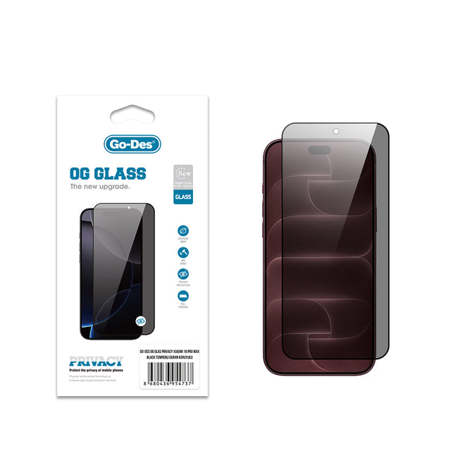 Apple iPhone 18 Pro Max Go Des OG Glass Privacy Antistatik Temperli Cam Ekran Koruyucu