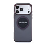 Apple iPhone 18 Pro Max Kılıf AMG Orjinal Lisanslı M-safe Şarj Özellikli Transparan IML Baskı Logolu Bicolor Block Kapak