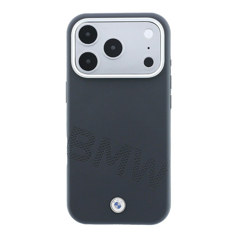 Apple iPhone 18 Pro Max Kılıf BMW Orjinal Lisanslı M-safe Şarj Özellikli Kabartma Tasarımlı PU Metal Logolu Kapak