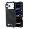 Apple iPhone 18 Pro Max Kılıf BMW Orjinal Lisanslı M-safe Şarj Özellikli Karbon Fiber Tasarımlı ve Metal Logolu PU Deri Kapak