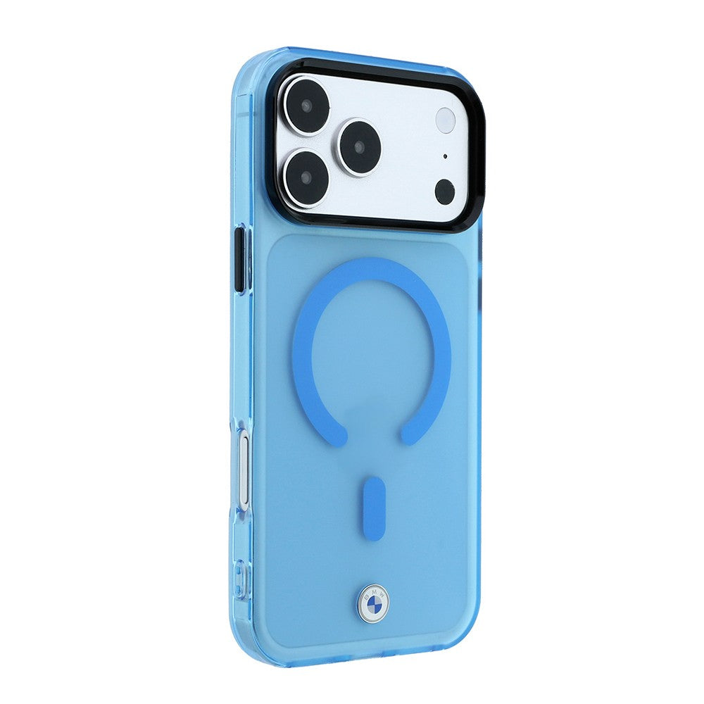 Apple iPhone 18 Pro Max Kılıf BMW Orjinal Lisanslı M-safe Şarj Özellikli Metal Logolu Buzlu IML Baskılı Kapak