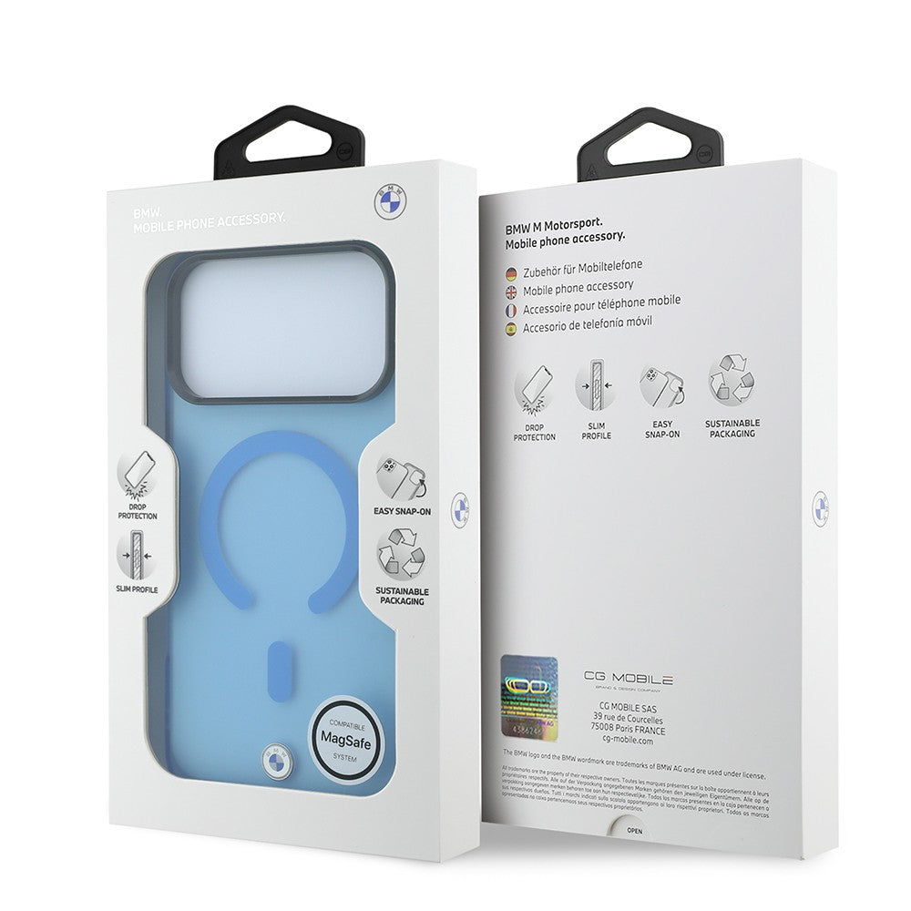 Apple iPhone 18 Pro Max Kılıf BMW Orjinal Lisanslı M-safe Şarj Özellikli Metal Logolu Buzlu IML Baskılı Kapak