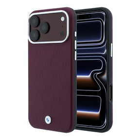 Apple iPhone 18 Pro Max Kılıf BMW Orjinal Lisanslı M-safe Şarj Özellikli Metal Logolu Kabartmalı Kapitone Deri Kapak