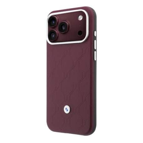 Apple iPhone 18 Pro Max Kılıf BMW Orjinal Lisanslı M-safe Şarj Özellikli Metal Logolu Kabartmalı Kapitone Deri Kartlıklı Kapak