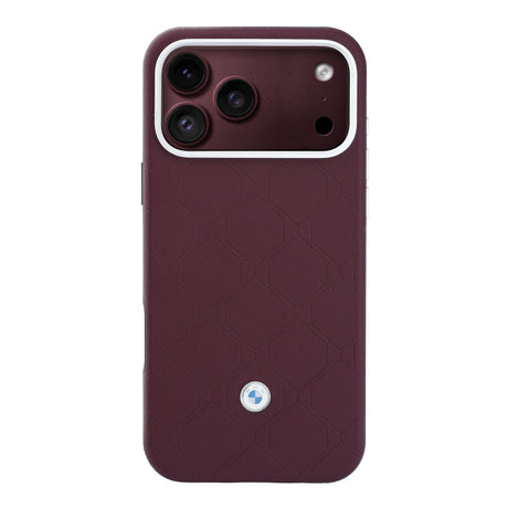 Apple iPhone 18 Pro Max Kılıf BMW Orjinal Lisanslı M-safe Şarj Özellikli Metal Logolu Kabartmalı Kapitone Deri Kartlıklı Kapak