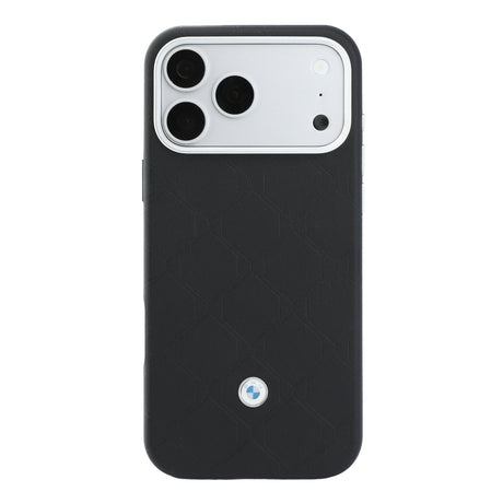 Apple iPhone 18 Pro Max Kılıf BMW Orjinal Lisanslı M-safe Şarj Özellikli Metal Logolu Kabartmalı Kapitone Deri Kartlıklı Kapak