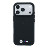 Apple iPhone 18 Pro Max Kılıf BMW Orjinal Lisanslı M-safe Şarj Özellikli Metal Logolu Karbon Fiber Kevlar Kapak