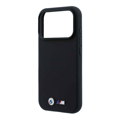 Apple iPhone 18 Pro Max Kılıf BMW Orjinal Lisanslı M-safe Şarj Özellikli Metal Logolu Karbon Fiber Kevlar Kapak