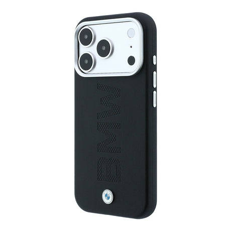 Apple iPhone 18 Pro Max Kılıf BMW Orjinal Lisanslı M-safe Şarj Özellikli Ortalı Sıcak Damga Logolu Deri Kapak