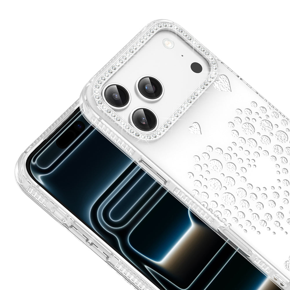 Apple iPhone 18 Pro Max Kılıf Damla Taşlı Zore Rivas Sert PC Kapak