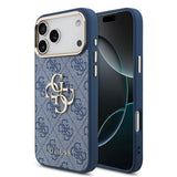 Apple iPhone 18 Pro Max Kılıf Guess Orjinal Lisanslı Gold Metal Kamera Çerçeveli 4G Desenli Metal Büyük 4G ve Yazı Logolu Kapak