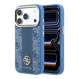 Apple iPhone 18 Pro Max Kılıf Guess Orjinal Lisanslı M-safe Şarj Özellikli Deri 4G Desenli Şeritli Yazı Logolu Kapak