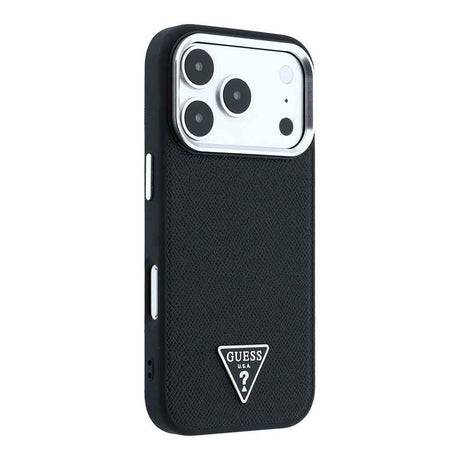 Apple iPhone 18 Pro Max Kılıf Guess Orjinal Lisanslı M-safe Şarj Özellikli Grained Triangle Kapak