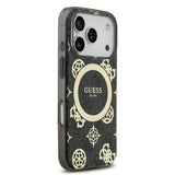 Apple iPhone 18 Pro Max Kılıf Guess Orjinal Lisanslı M-safe Şarj Özellikli IML Peony ve 4G Desenli Klasik Logolu Kapak