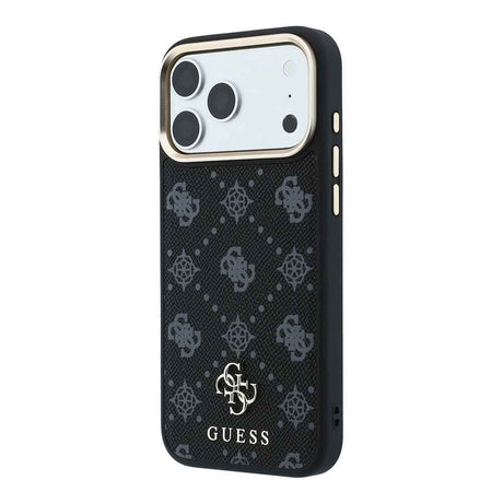 Apple iPhone 18 Pro Max Kılıf Guess Orjinal Lisanslı M-safe Şarj Özellikli Klasik Yazı ve 4G Logolu PU Deri Peony Kapak
