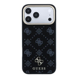 Apple iPhone 18 Pro Max Kılıf Guess Orjinal Lisanslı M-safe Şarj Özellikli Klasik Yazı ve 4G Logolu PU Deri Peony Kapak