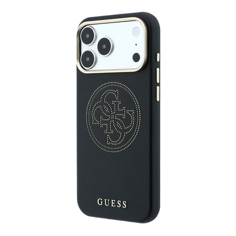 Apple iPhone 18 Pro Max Kılıf Guess Orjinal Lisanslı M-safe Şarj Özellikli PU Delikli 4G ve Yazı Logolu Kapak