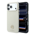 Apple iPhone 18 Pro Max Kılıf Guess Orjinal Lisanslı M-safe Şarj Özellikli PU Taşlı Metal 4G ve Yazı Logolu Kapak