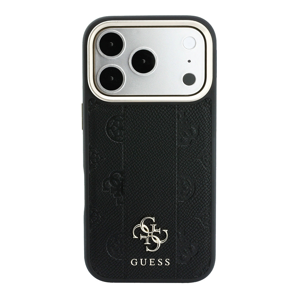 Apple iPhone 18 Pro Max Kılıf Guess Orjinal Lisanslı M-safe Şarj Özellikli Şeritli Peony 4G ve Yazı Logolu Kapak
