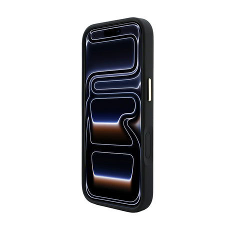 Apple iPhone 18 Pro Max Kılıf Guess Orjinal Lisanslı M-safe Şarj Özellikli Sıcak Baskılı Yazı Logolu C-Magnet PU Deri Peony Kapak