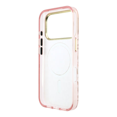 Apple iPhone 18 Pro Max Kılıf Guess Orjinal Lisanslı M-safe Şarj Özellikli Üçgen Logolu Simli Leopar Desenli Kapak