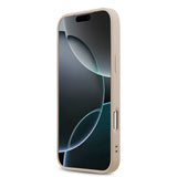 Apple iPhone 18 Pro Max Kılıf Guess Orjinal Lisanslı M-safe Şarj Özllikli PU Deri Taşlı Üçgen Logo 4G Desenli Strass Kapak