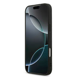 Apple iPhone 18 Pro Max Kılıf Guess Orjinal Lisanslı PU Deri Taşlı Üçgen Logo 4G Desenli Strass Kapak
