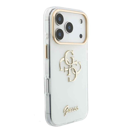 Apple iPhone 18 Pro Max Kılıf Guess Orjinal Lisanslı Yazı ve 4G Büyük Metal Logolu Silikon Kapak