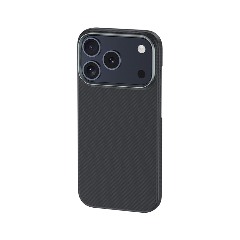 Apple iPhone 18 Pro Max Kılıf Karbon Fiber M-safe Şarj Özellikli Benks Armor Air Yükseltimiş Kamera Çerçevesi C1 600D Kevlar Kapak
