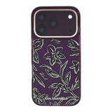 Apple iPhone 18 Pro Max Kılıf Karl Lagerfeld Orjinal Lisanslı M-safe Şarj Özellikli Gold Metal Kamera Çerçeveli Çiçek Tasarımlı Kapak